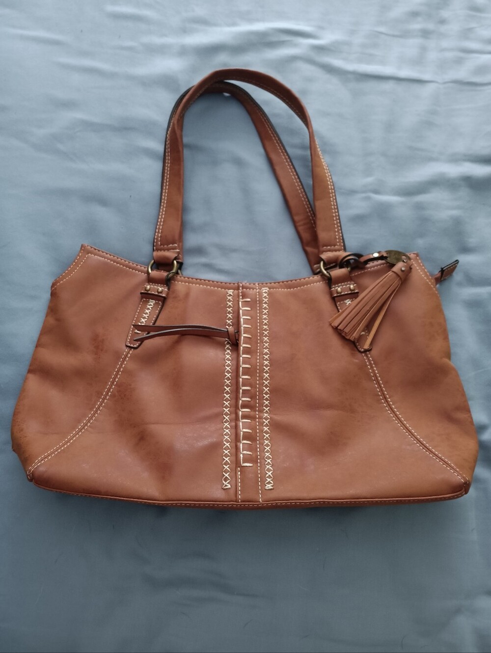 Classic Brown Women’s Tote Bag with Tassel
